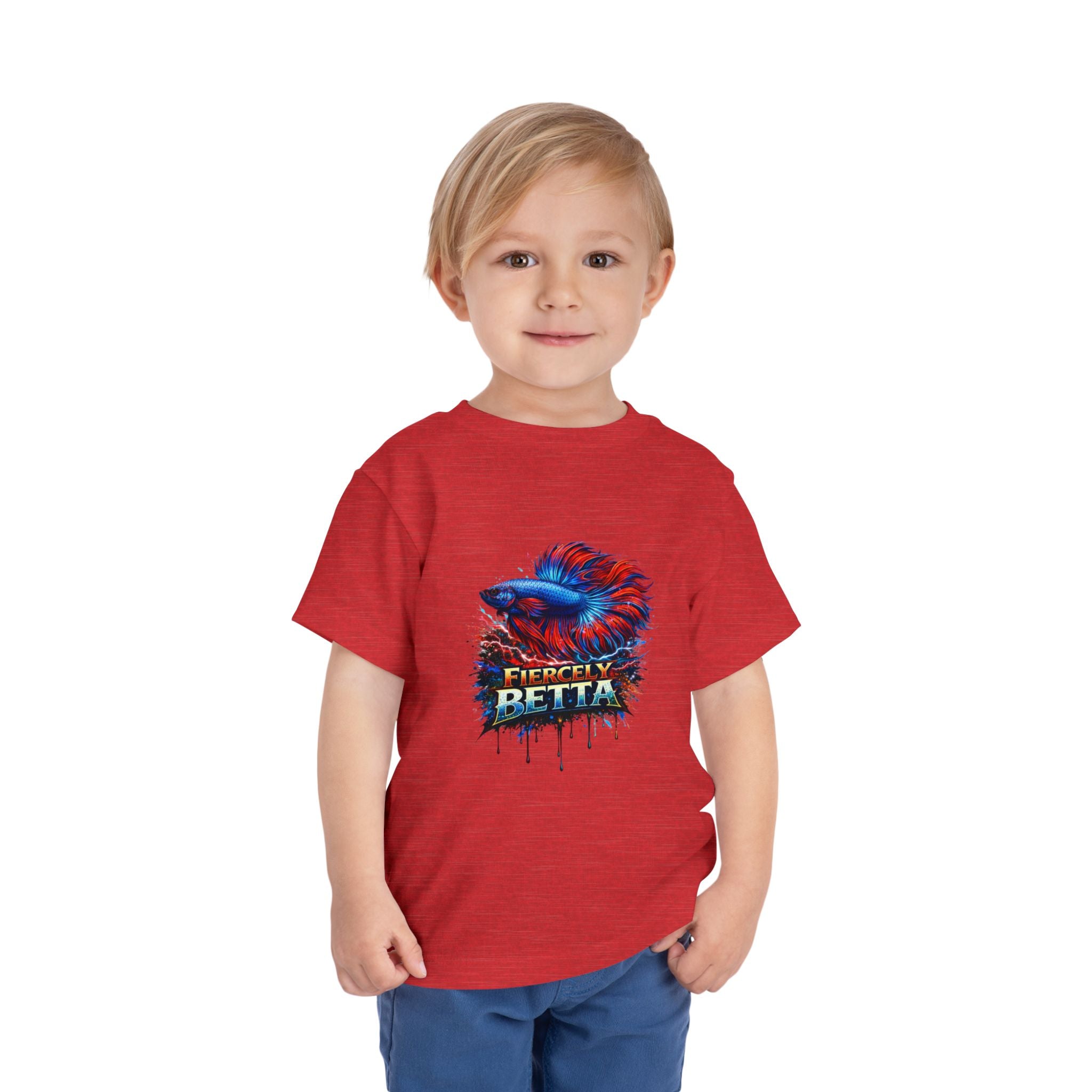 Toddler Tee - 'Fierce Betta' Colorful Betta Fish Graphic Shirt for Kids