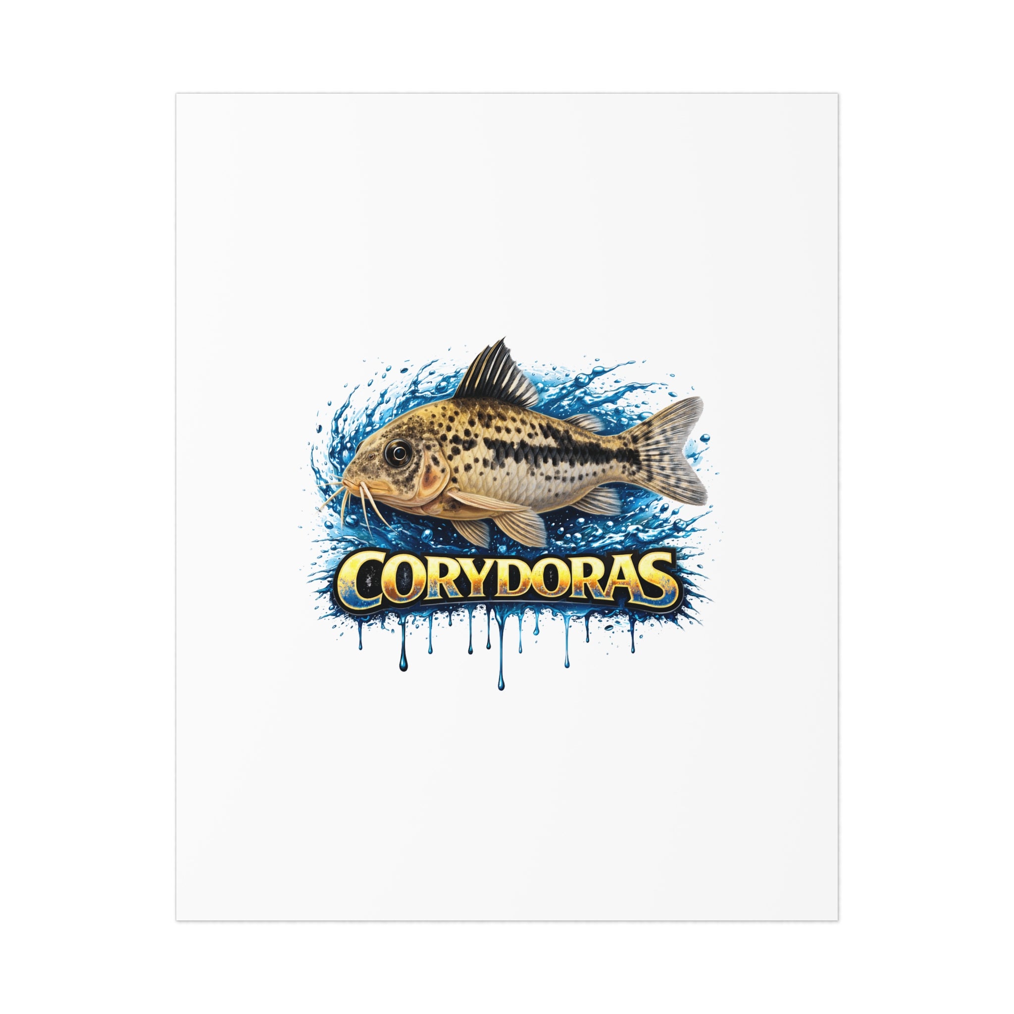 Corydoras Fish Poster — Freshwater Aquarium Art Print