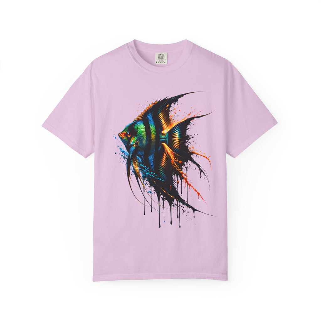 Vibrant Drip Angelfish Graphic Tee