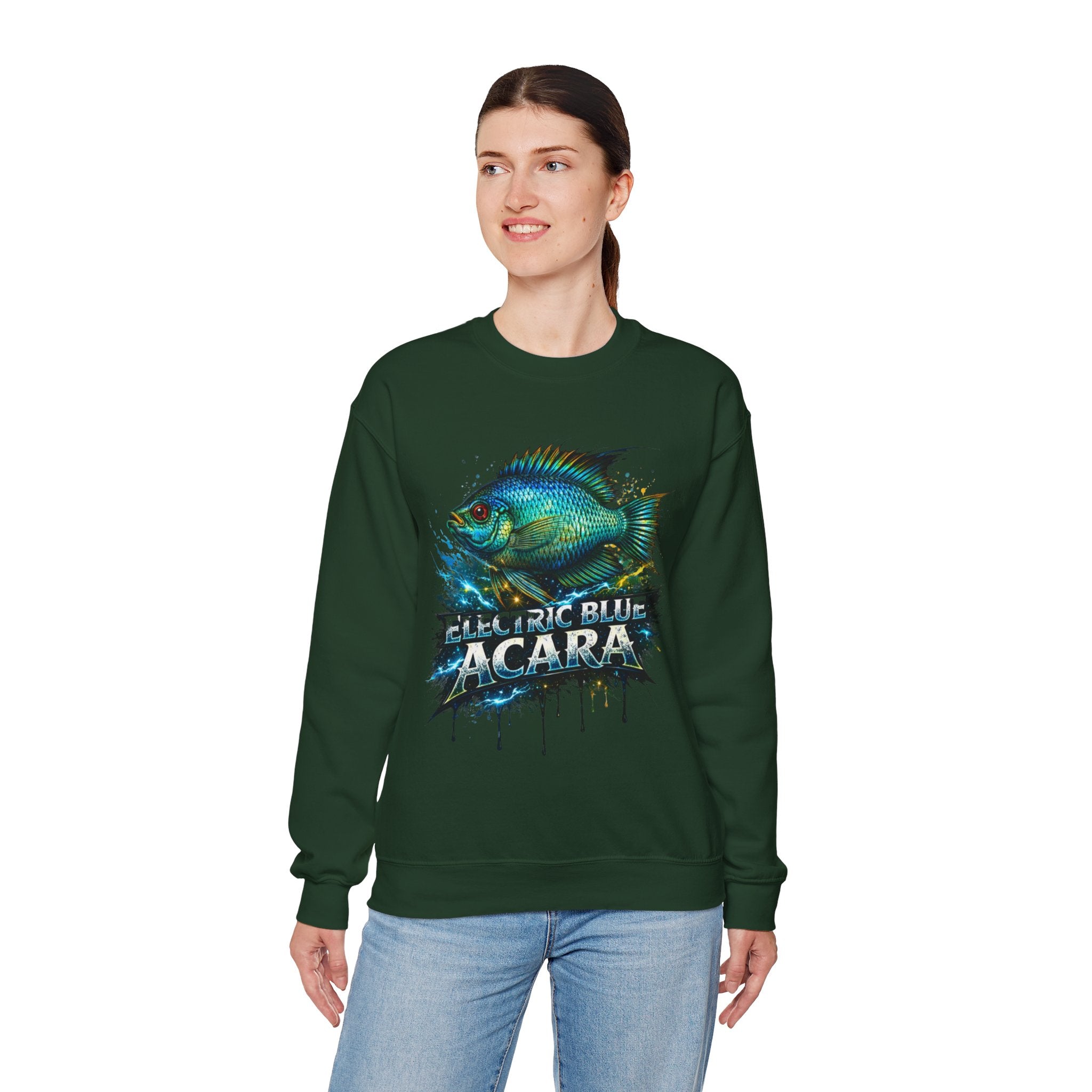 Electric Blue Acara – Heavy Blend™ Crewneck Sweatshirt