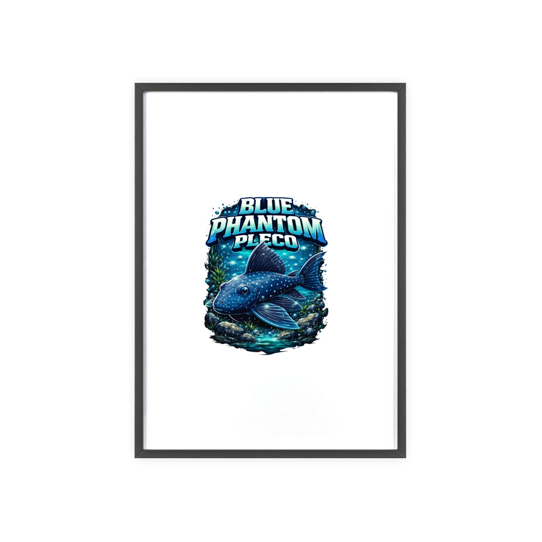 Blue Phantom Pleco Poster — Framed Aquarium Fish Wall Art