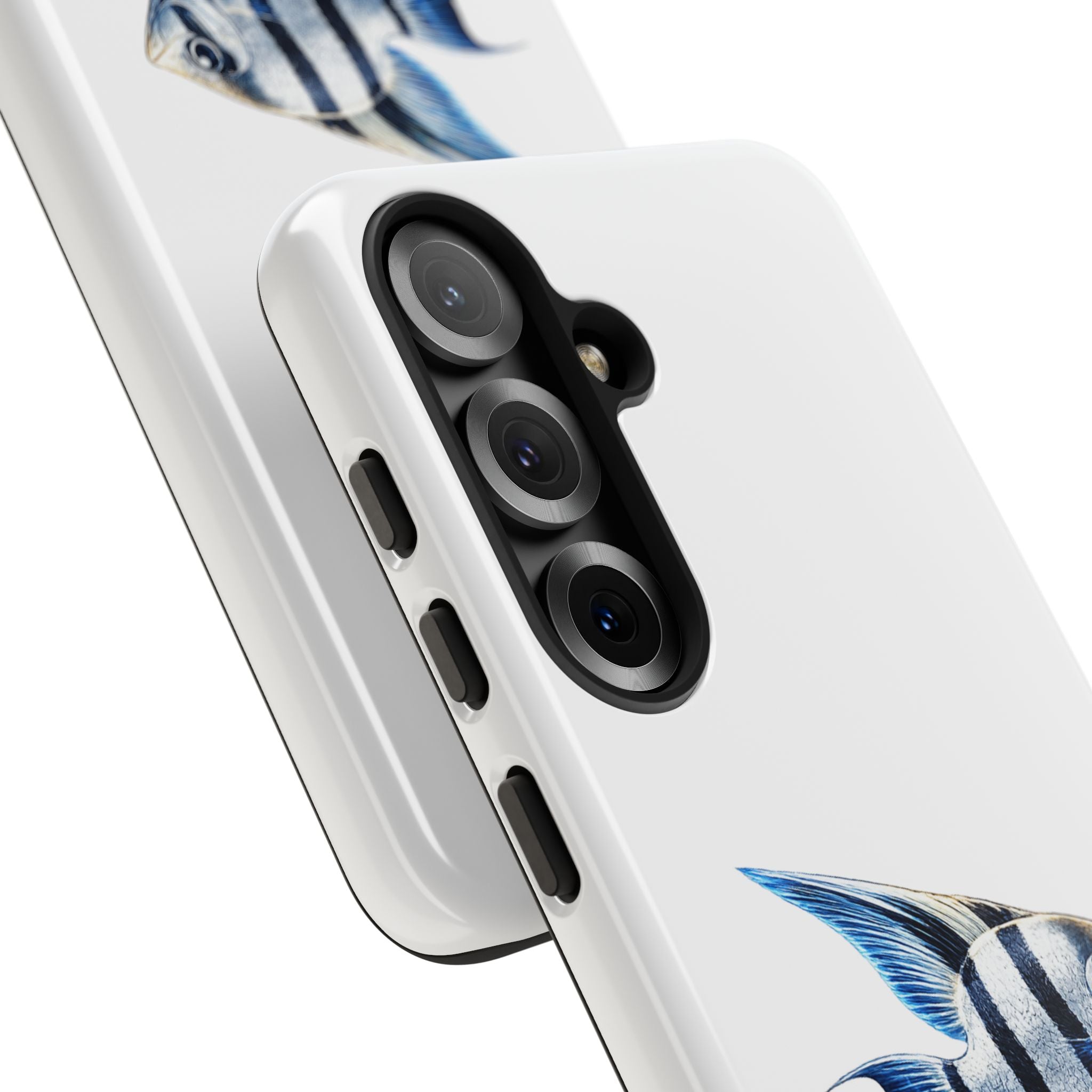 Angelfish Tough Phone Case – Durable Protective Case with Blue Tropical Fish Design