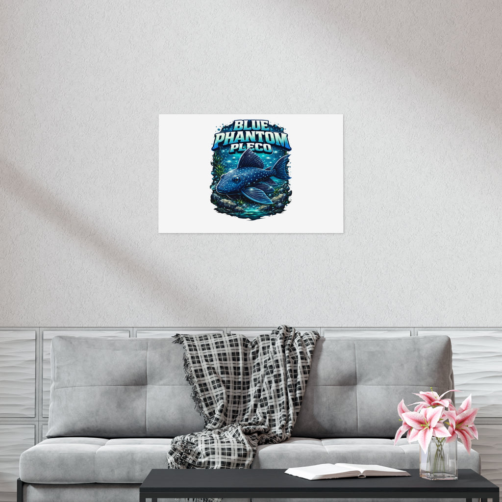 Blue Phantom Pleco L-128 – Premium Uncoated Matte Poster