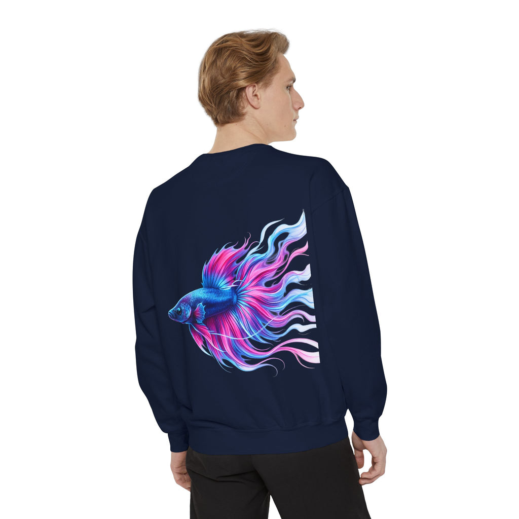 Betta Bliss Sweatshirt — Colorful Betta Fish Graphic Crewneck