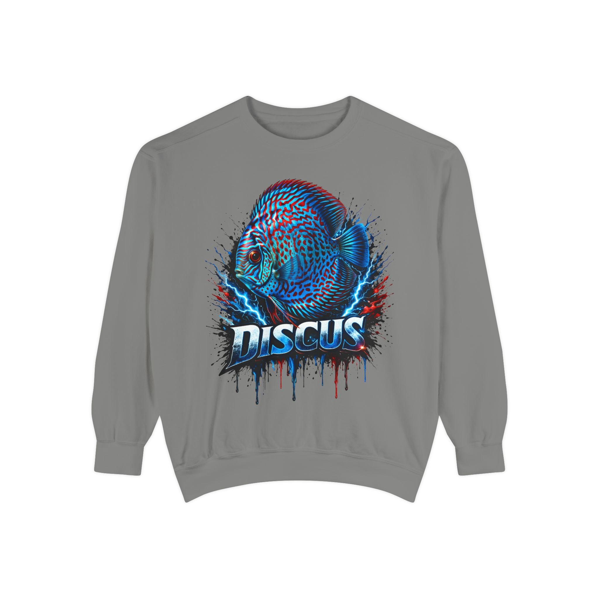 Discus Fish Graphic Sweatshirt — Vibrant Aquarium Lover Crewneck