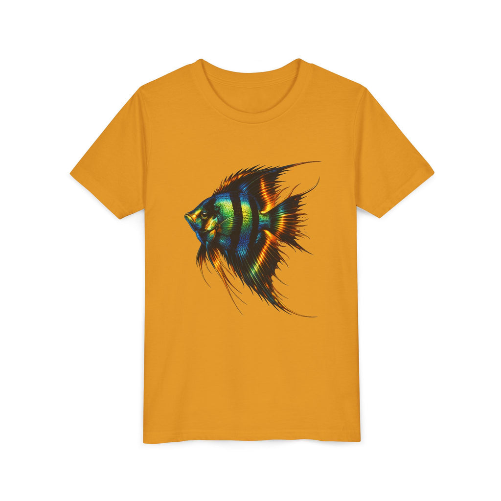 Angelfish Youth Tee – Colorful Aquarium Fish Graphic Shirt for Kids