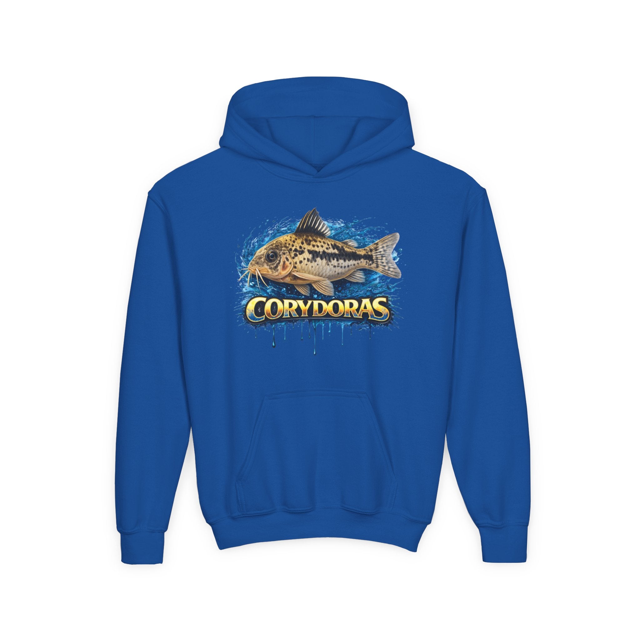 Corydoras Fish Youth Hoodie — Colorful Aquarium Catfish Design