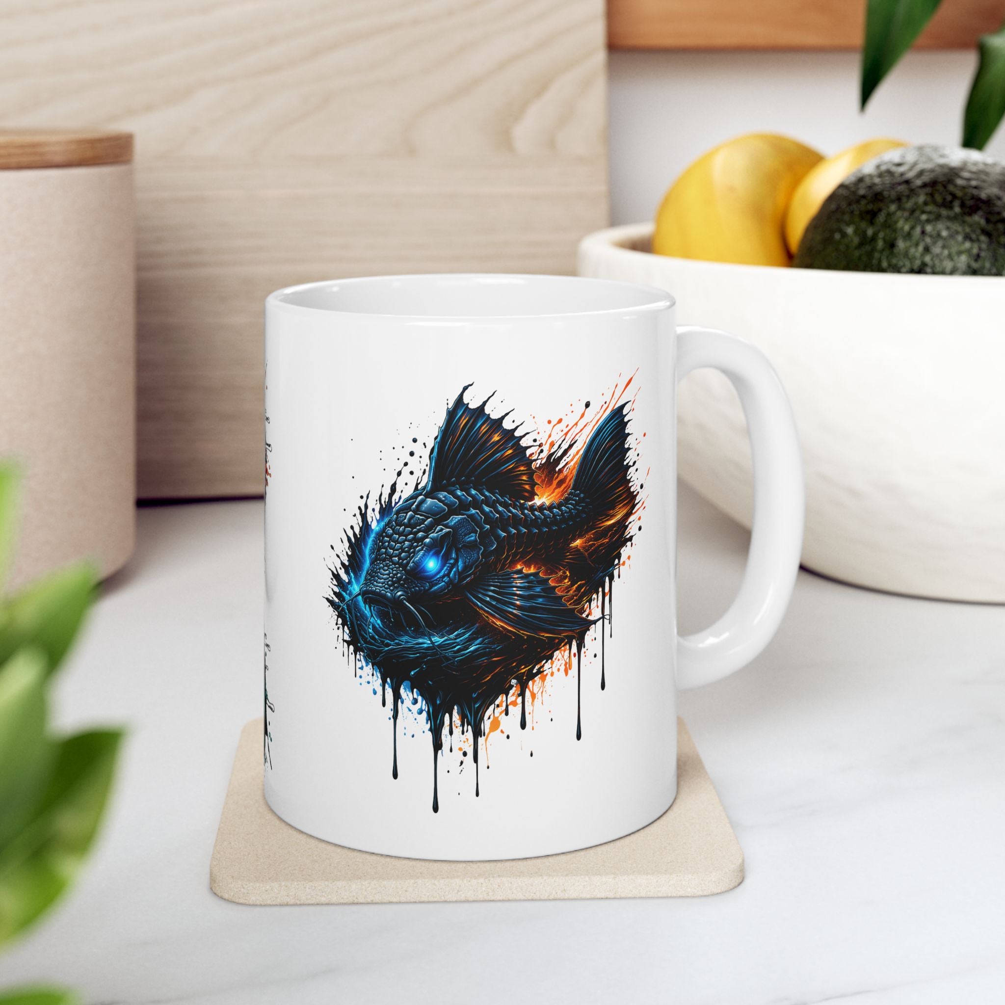 Armored Pleco – Premium "Deep Glow" Ceramic Mug Coffee Cup (11oz/15oz)