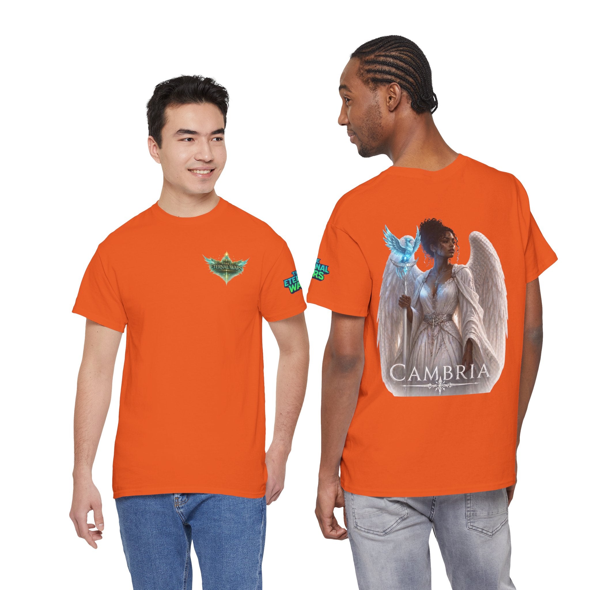 The Eternal Wars Graphic Tee – "Cambria" Winged Warrior Shirt