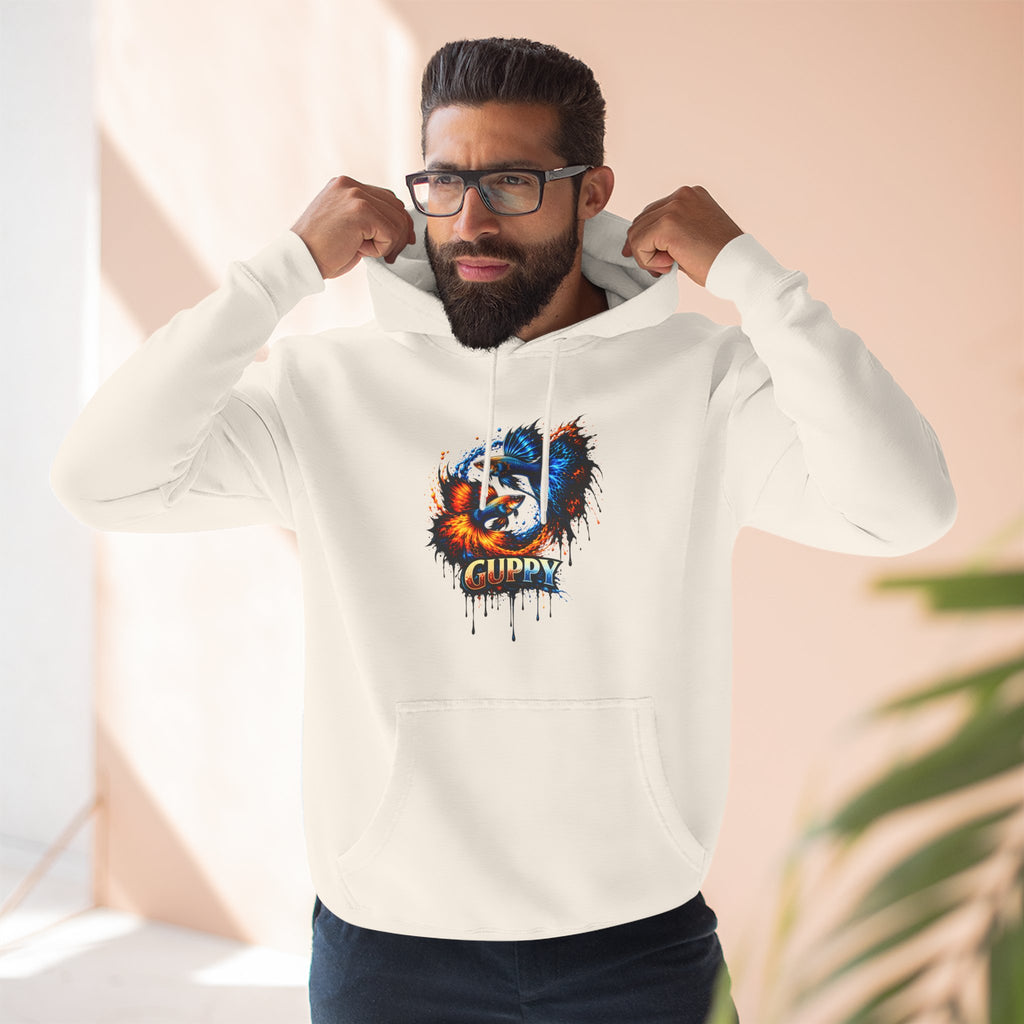 Fire & Ice Guppy – Premium Three-Panel Fleece Hoodie