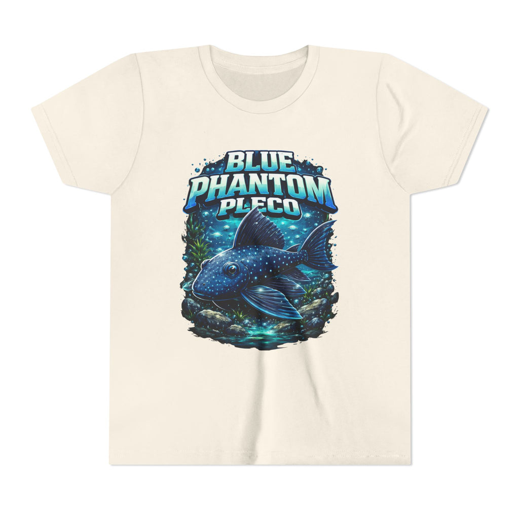 Blue Phantom Pleco Youth Tee – Kids Fish Aquarium T-Shirt