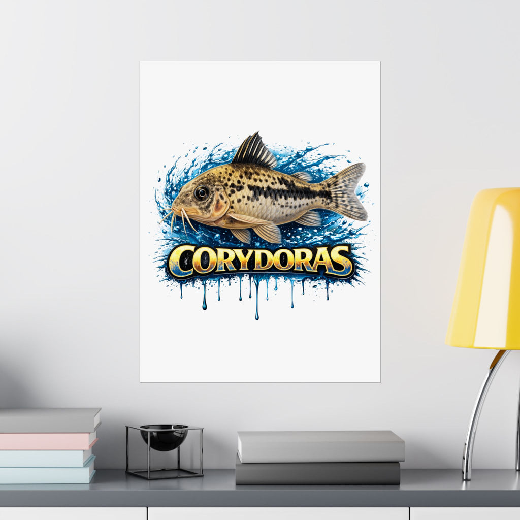 Corydoras Fish Matte Poster — Aquarium Lover Wall Art