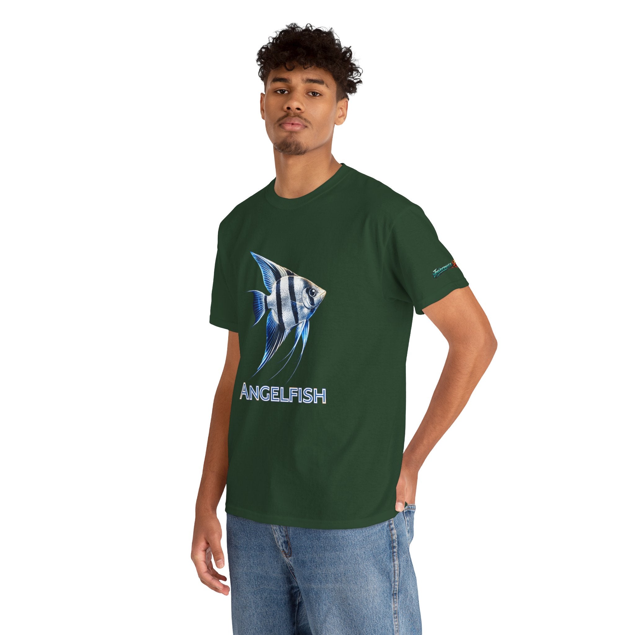 Angelfish Graphic Tee — Blue Tropical Fish Shirt