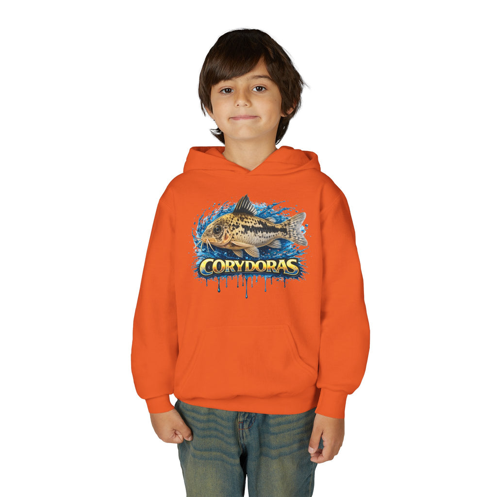 Corydoras Fish Youth Hoodie — Colorful Aquarium Catfish Design