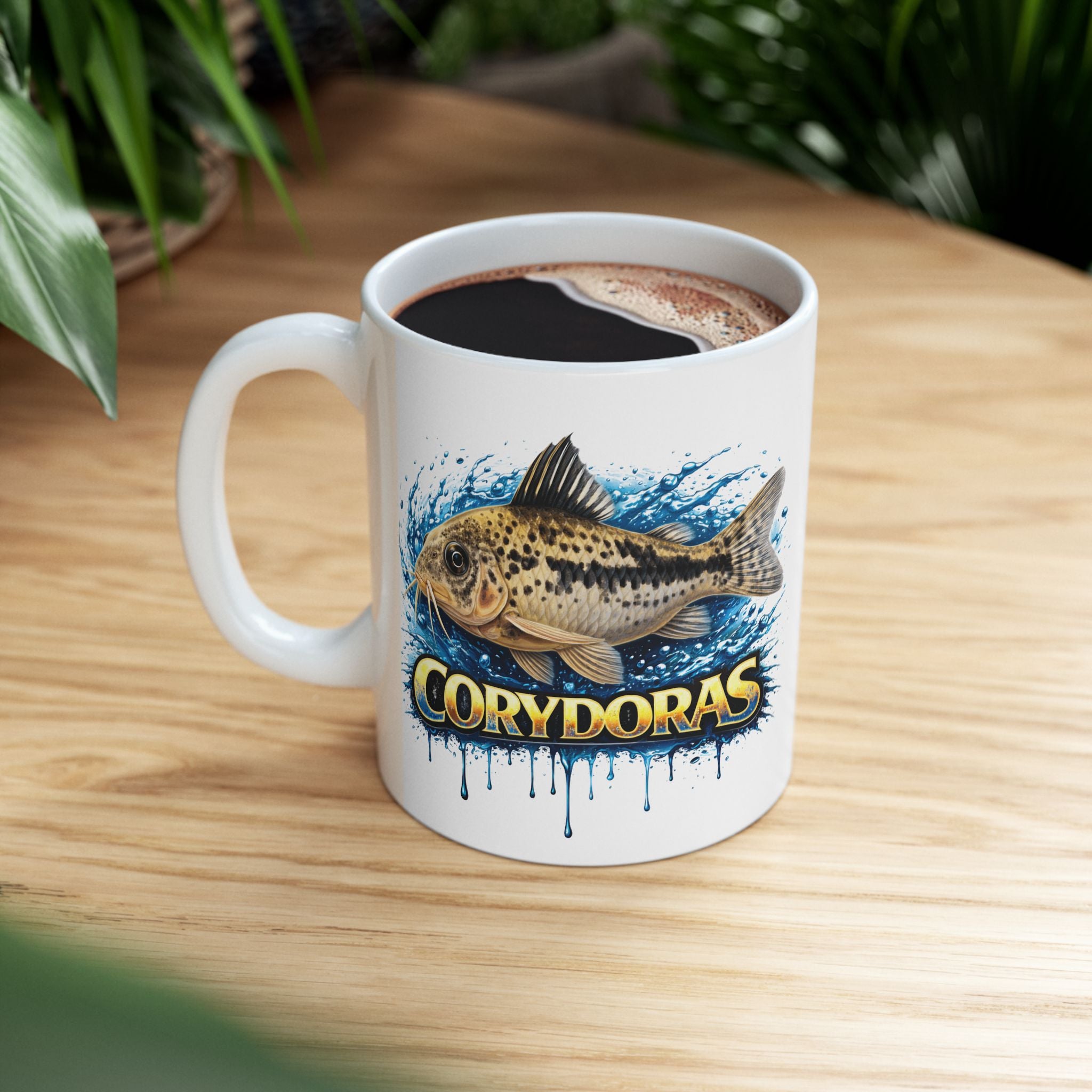 Peppered Cory – Premium Glossy Ceramic Mug — Aquarium Lover Coffee Cup (11oz/15oz)