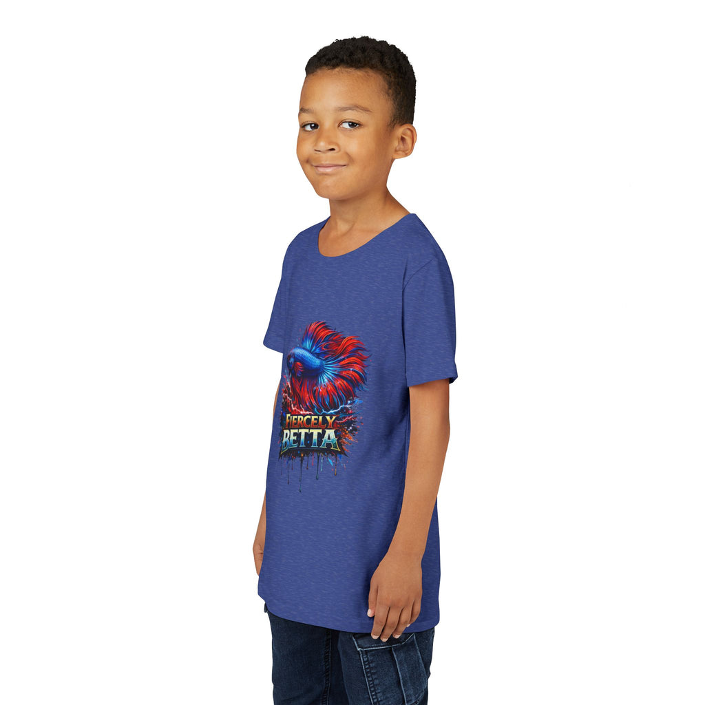 Fiercely Betta Youth Tee - Colorful Betta Fish Graphic Shirt