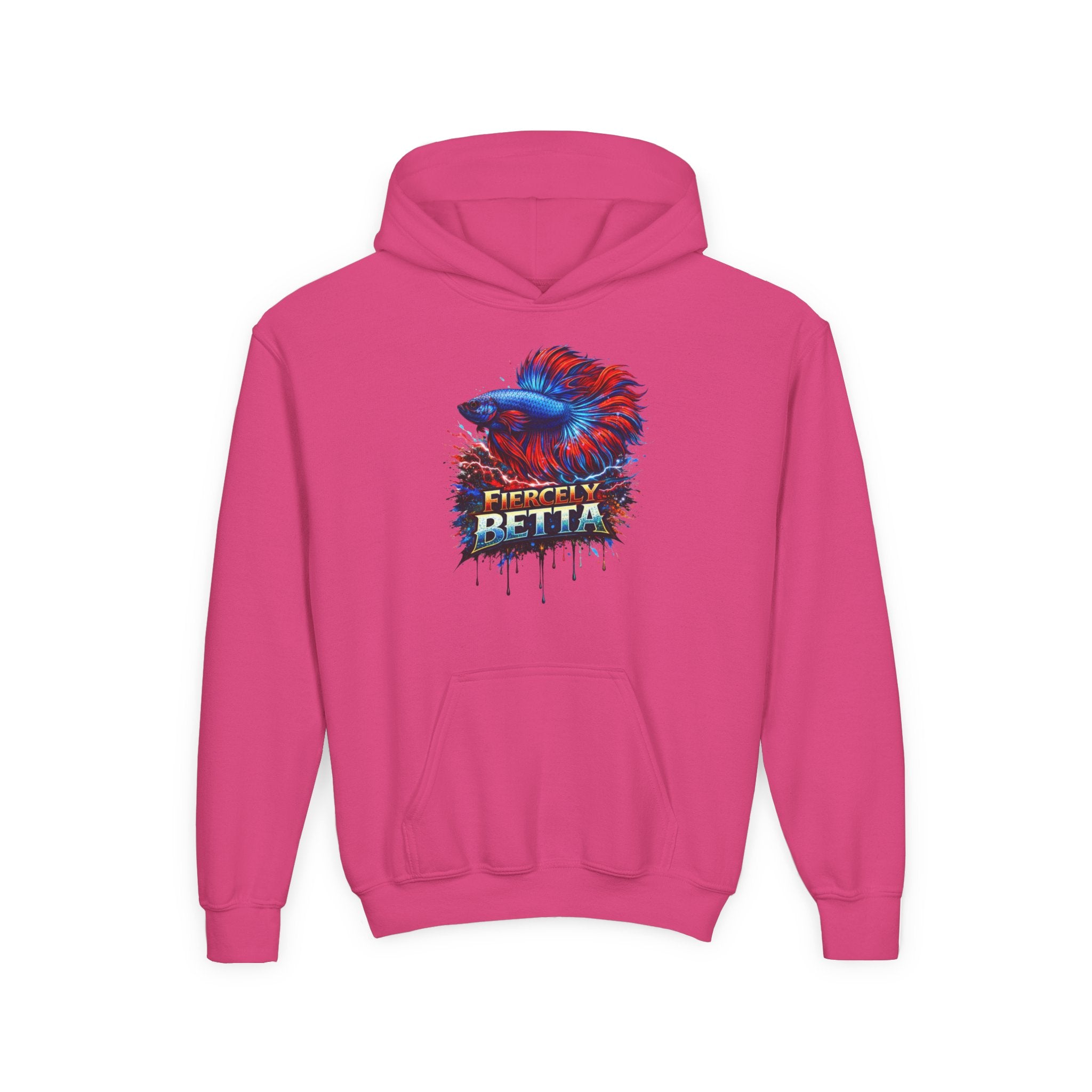 Fiercely Betta – Kids "Neon Flare" Fleece Hoodie
