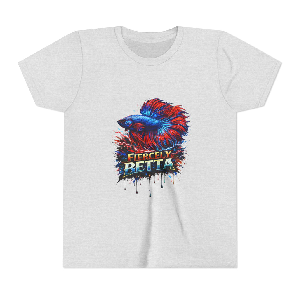 Fiercely Betta Youth Tee - Colorful Betta Fish Graphic Shirt
