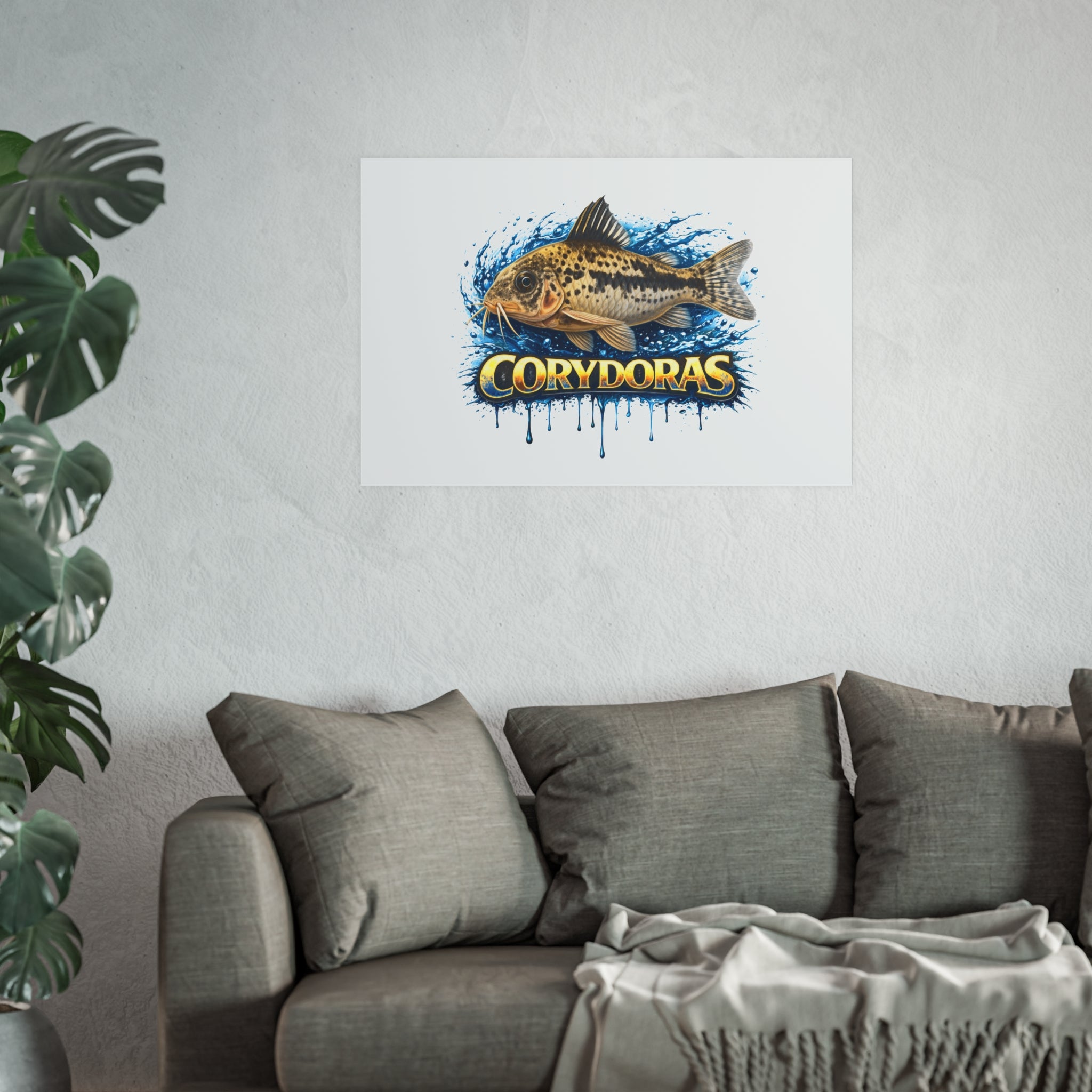 Corydoras Fish Poster — Decorative Aquarium Art Print (Satin/Matte)