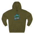 Electric Blue Acara Hoodie — Colorful Aquarium Fish Graphic Fleece Pullover