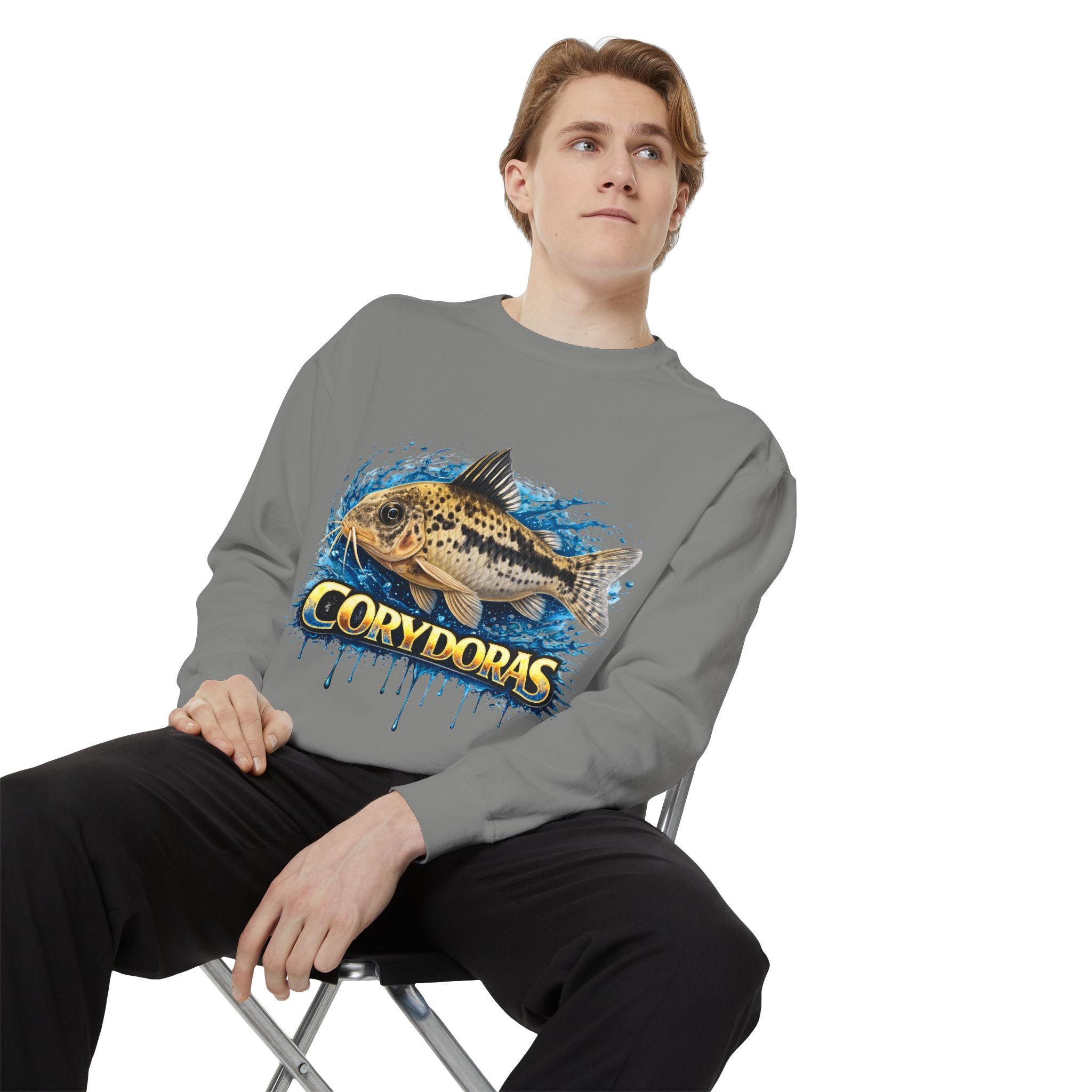Corydoras Fish Sweatshirt — Aquatic Aquarium Catfish Graphic Crewneck