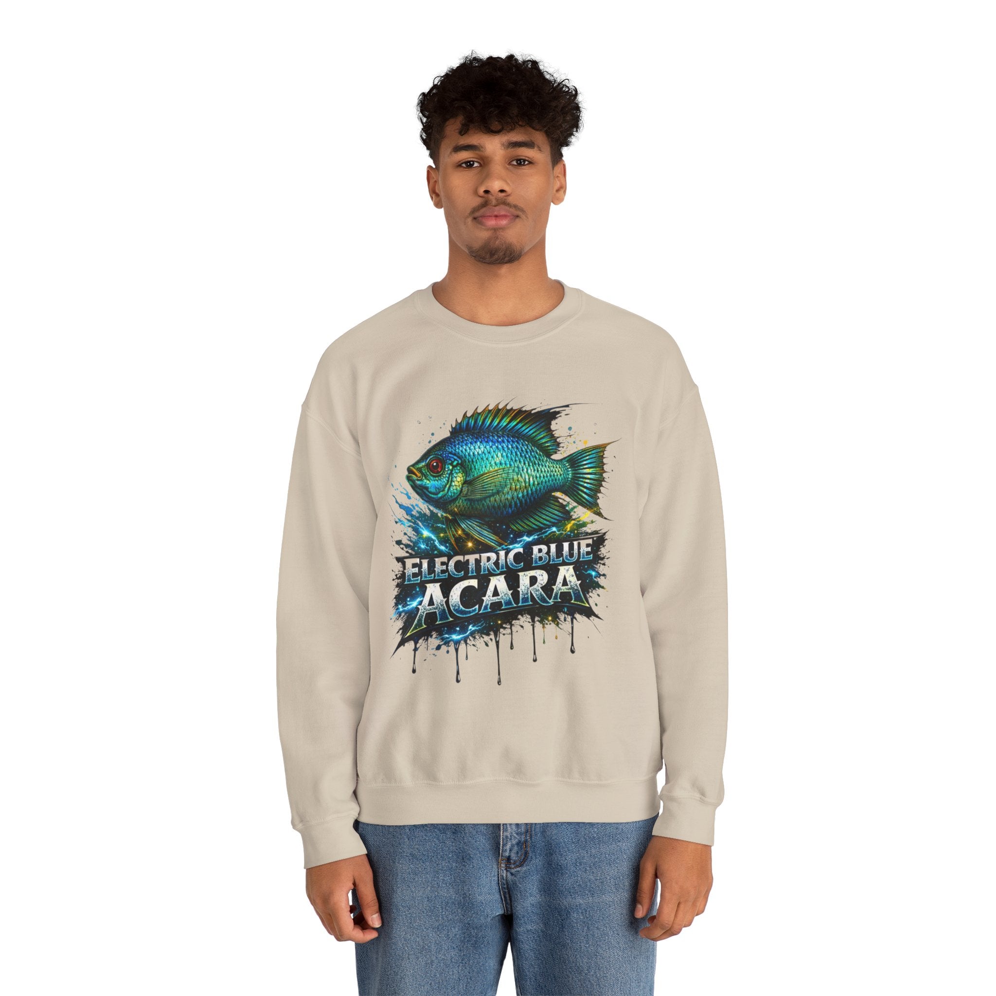 Electric Blue Acara – Heavy Blend™ Crewneck Sweatshirt