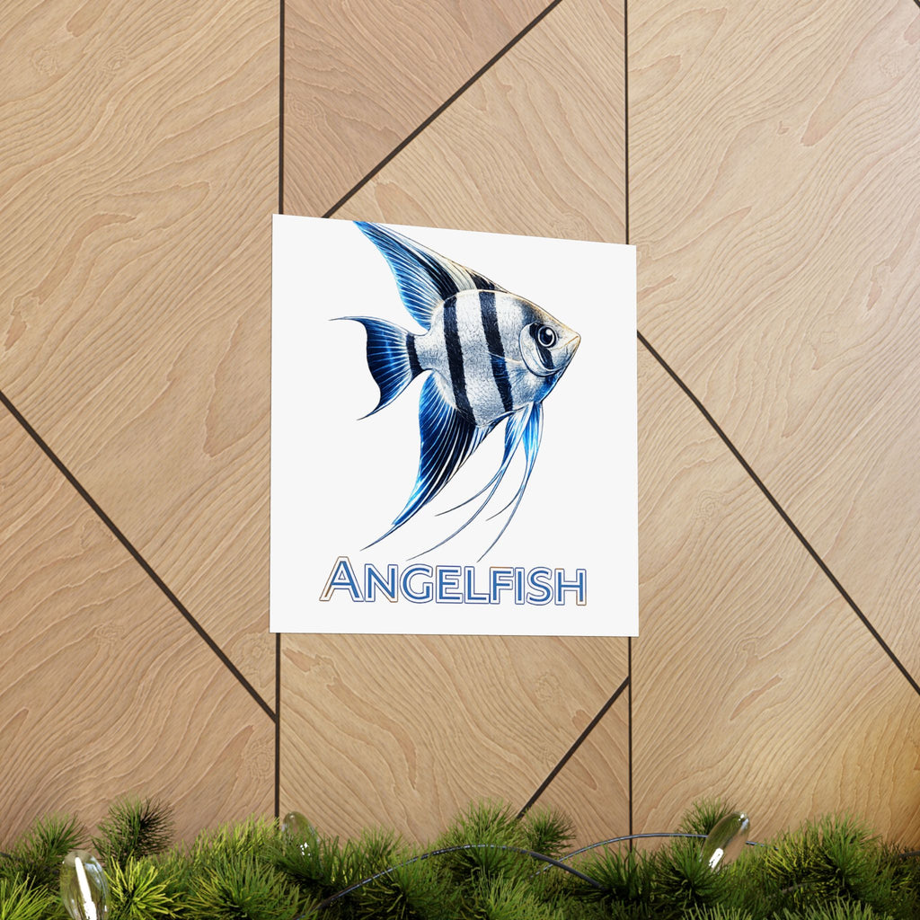 Angelfish Wall Poster — Matte Vertical Marine Fish Art Print