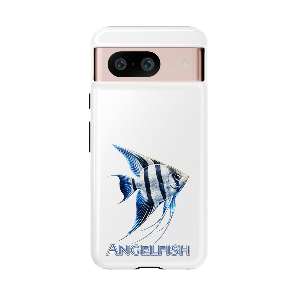 Angelfish Tough Phone Case – Durable Protective Case with Blue Tropical Fish Design