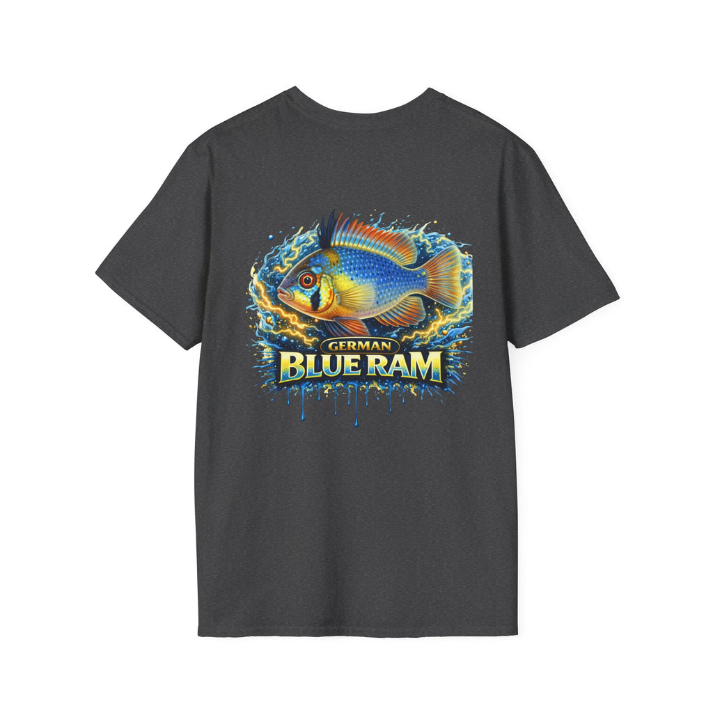 German Blue Ram Fish T-Shirt — Colorful Aquarium Cichlid Tee