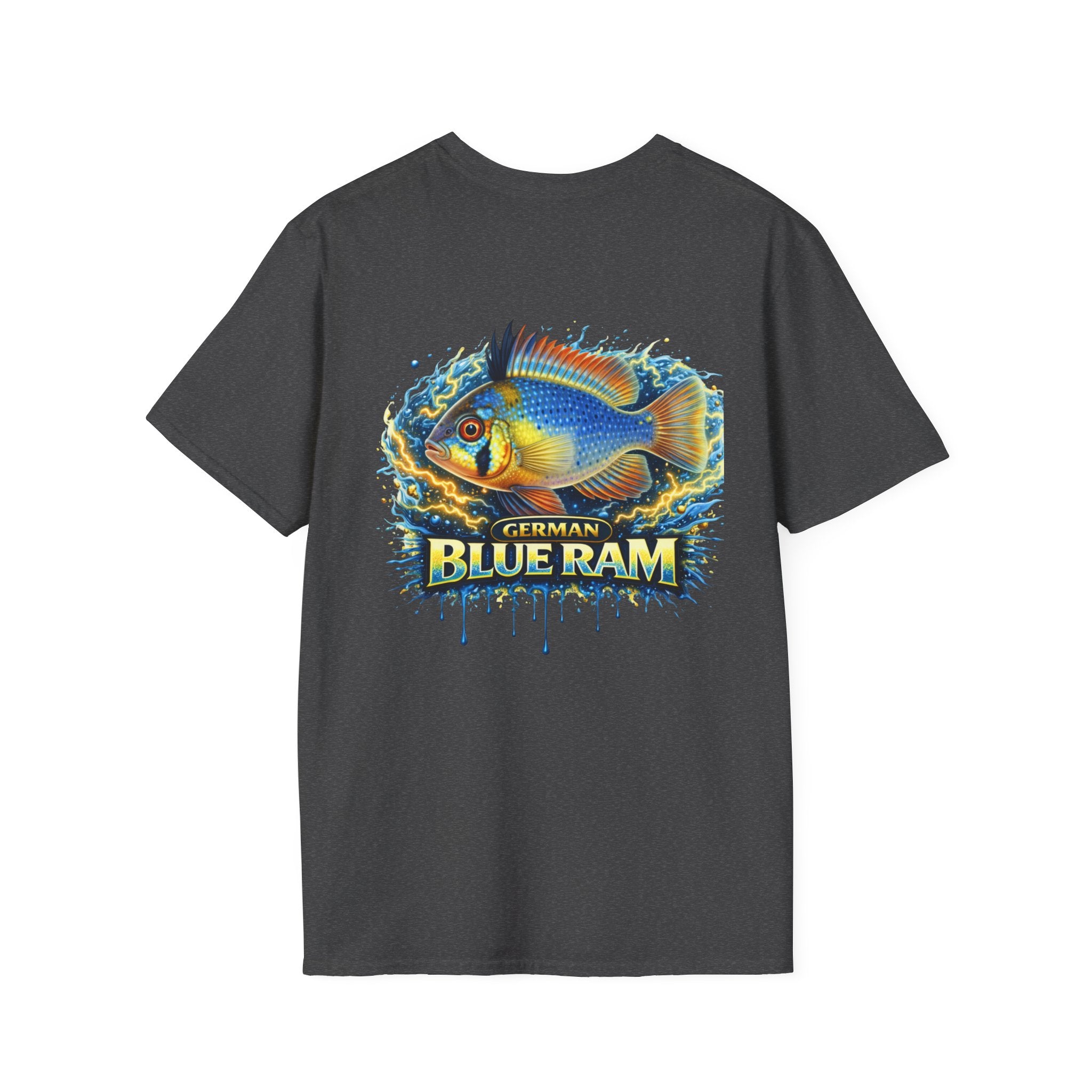 German Blue Ram Fish T-Shirt — Colorful Aquarium Cichlid Tee