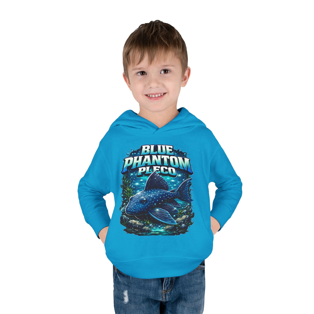 Toddler Hoodie — 'Blue Phantom Pleco' Cute Aquarium Fish Pullover