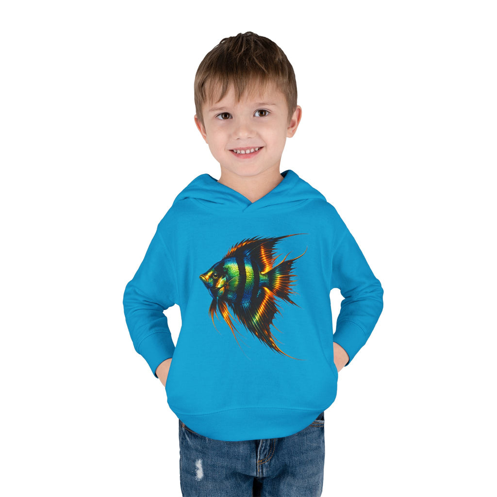Toddler Hoodie with Colorful Angelfish Graphic