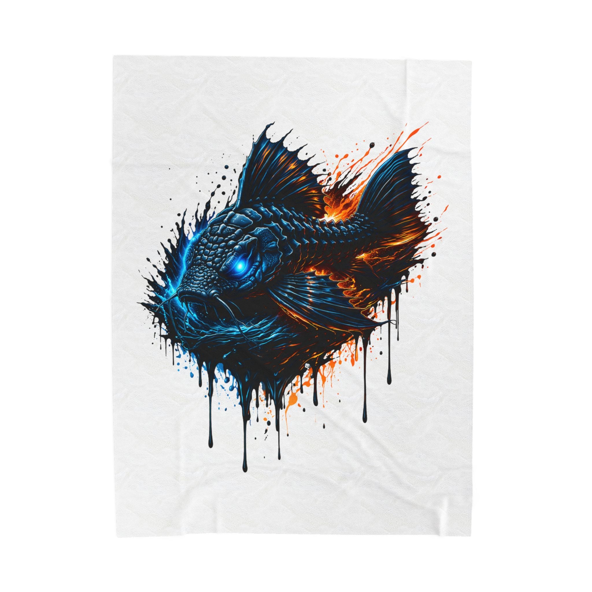 L-185 Xingu Spiny Monster Pleco — Urban Art Plush Throw Blanket