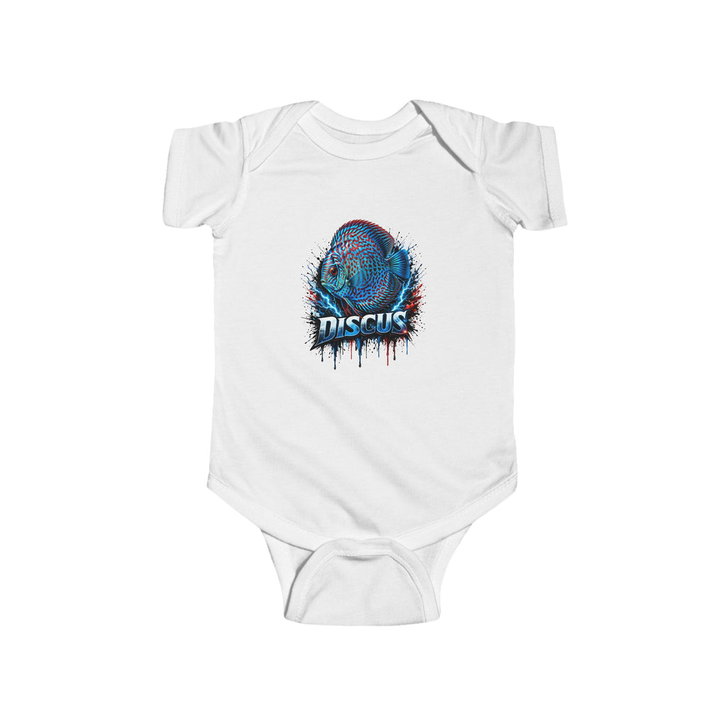 Discus Fish Baby Bodysuit — Colorful Aquarium Infant Onesie