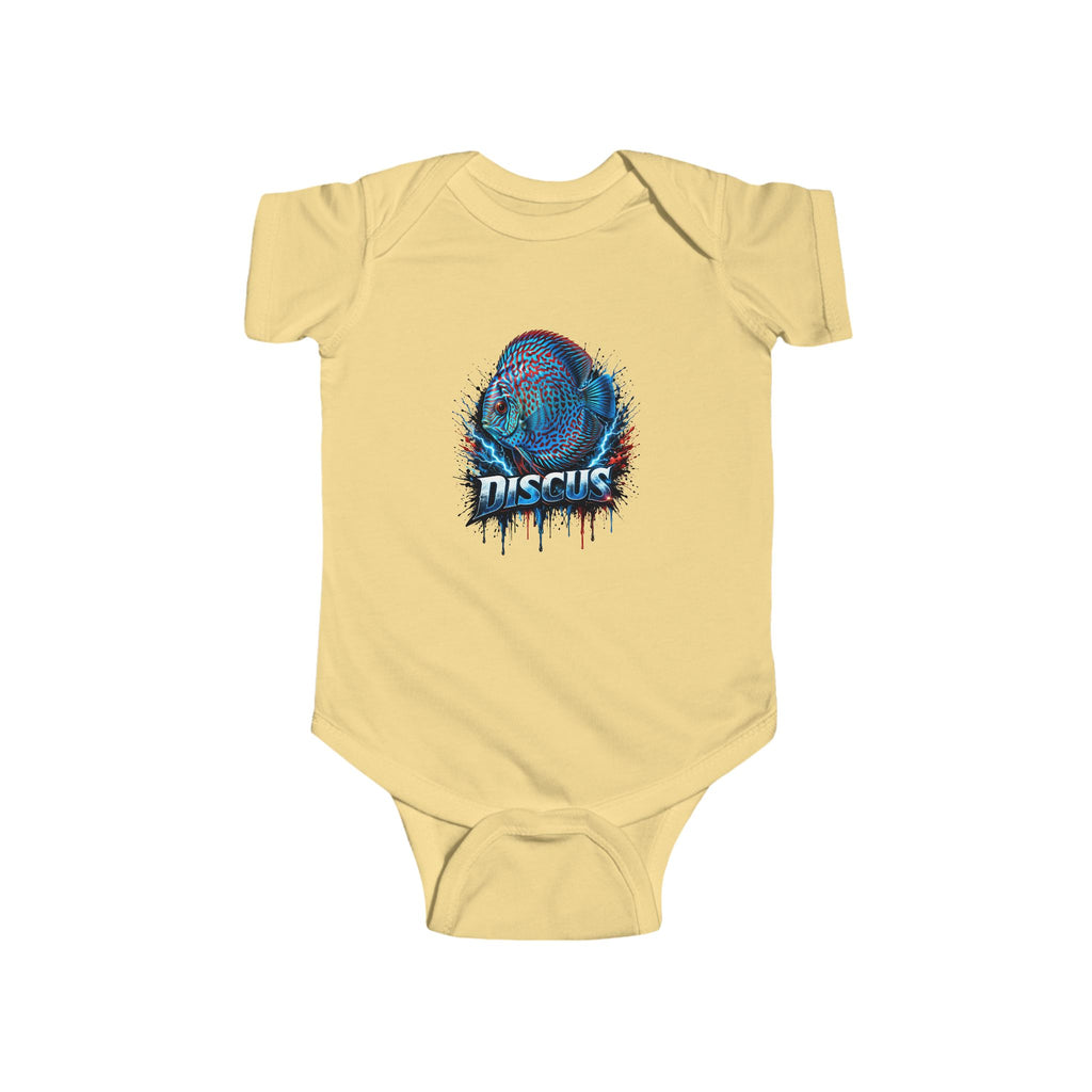 Discus Fish Baby Bodysuit — Colorful Aquarium Infant Onesie