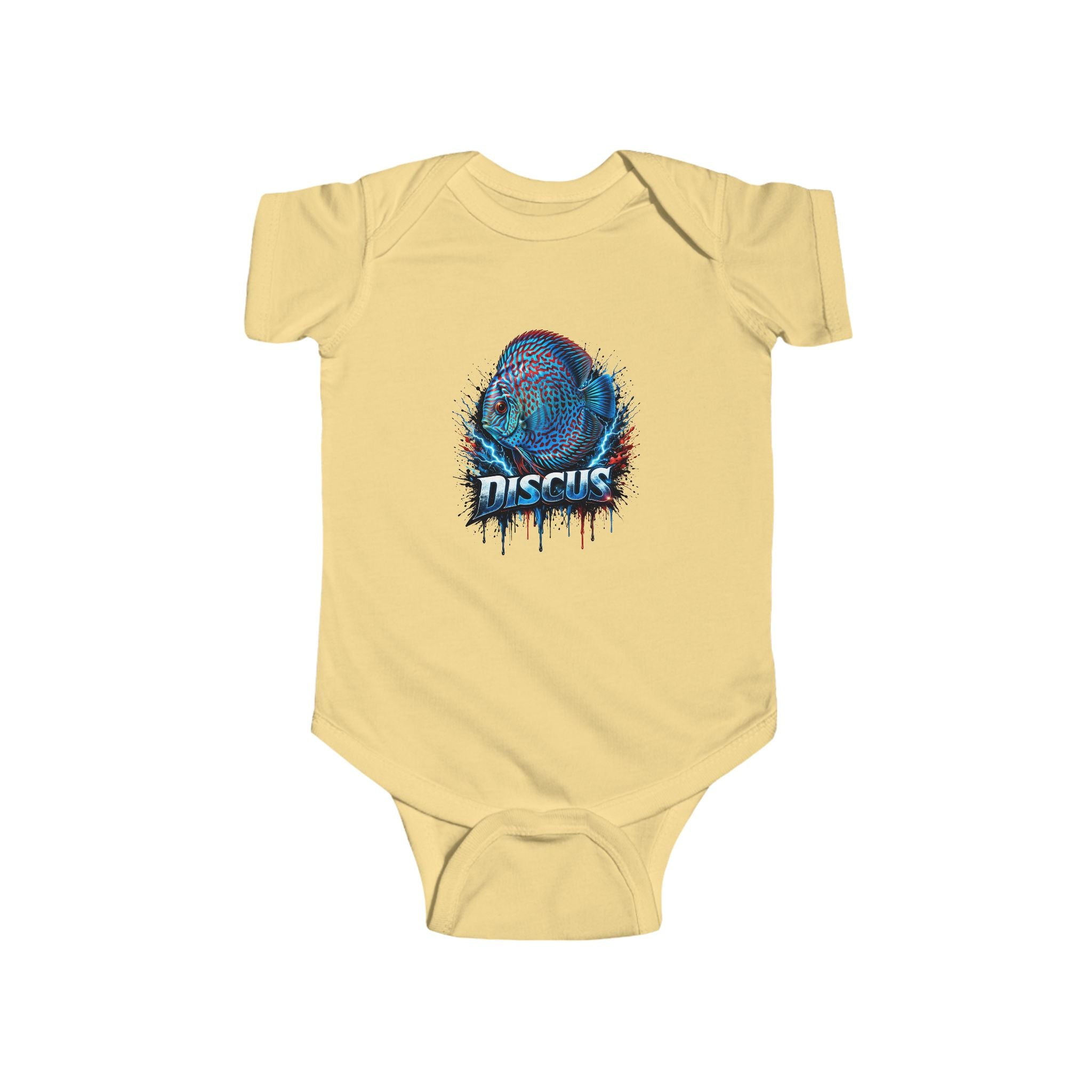 Discus Fish Baby Bodysuit — Colorful Aquarium Infant Onesie