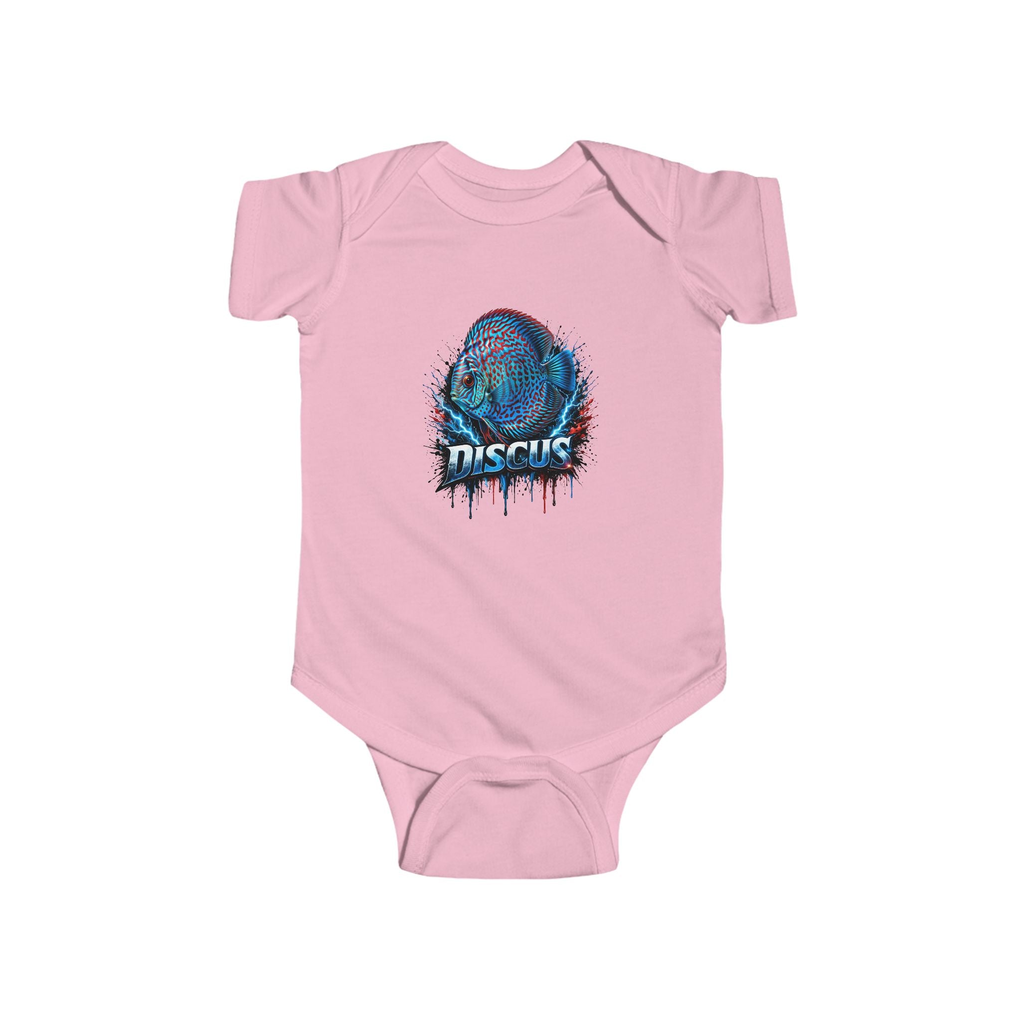 Discus Fish Baby Bodysuit — Colorful Aquarium Infant Onesie