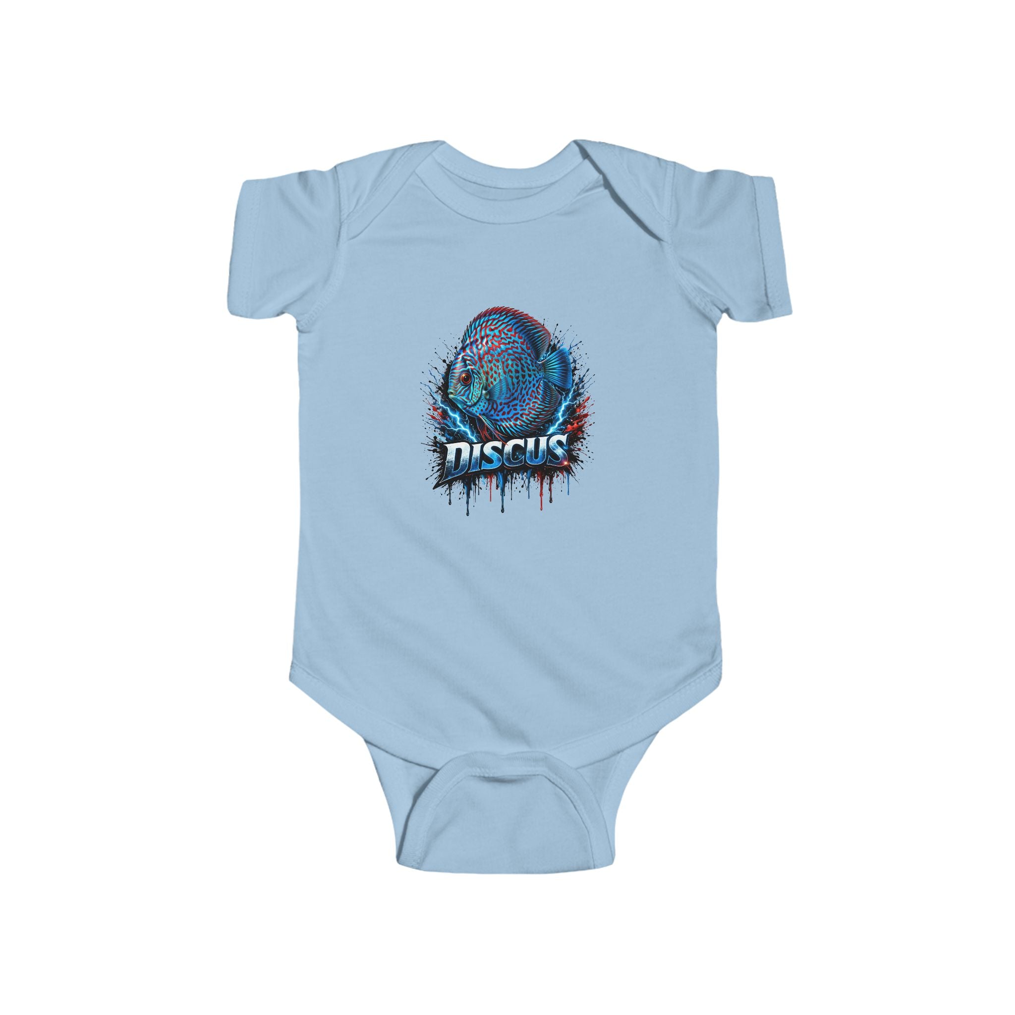 Discus Fish Baby Bodysuit — Colorful Aquarium Infant Onesie