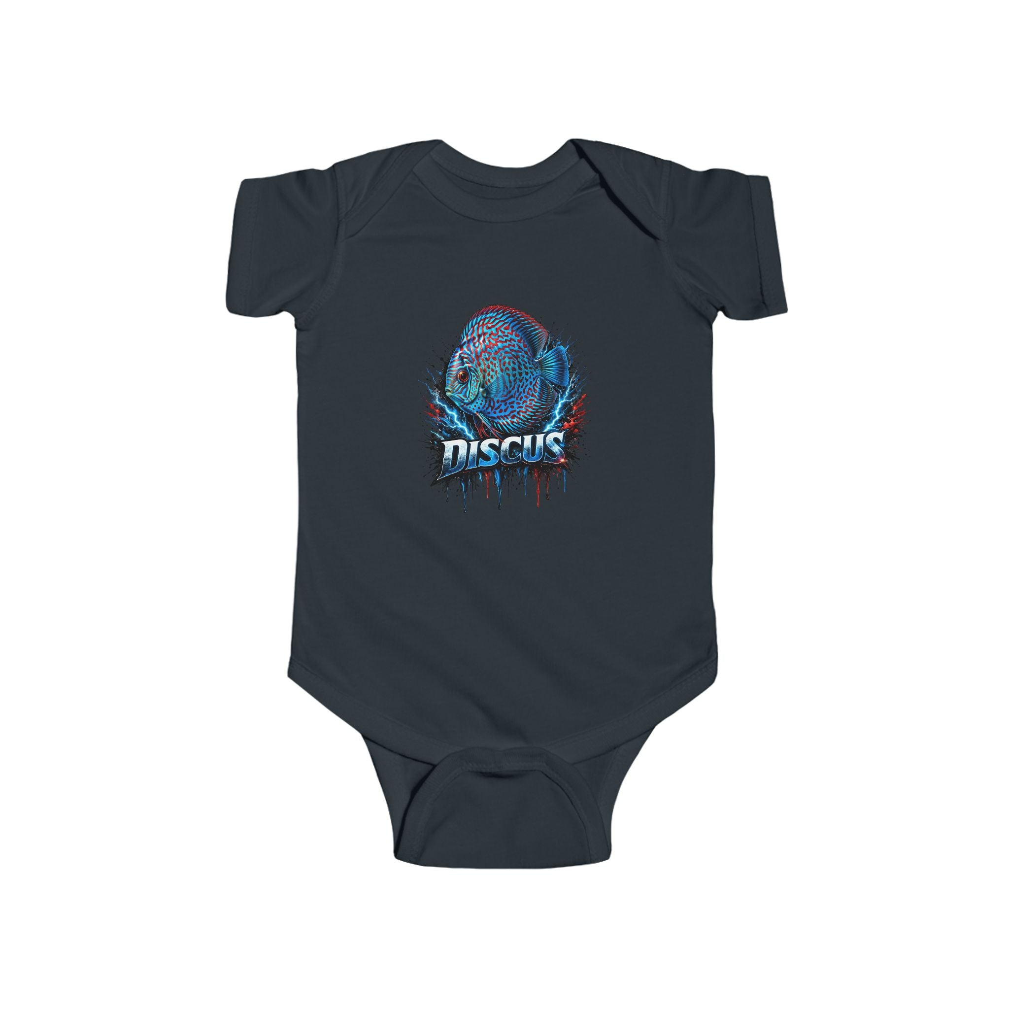 Discus Fish Baby Bodysuit — Colorful Aquarium Infant Onesie