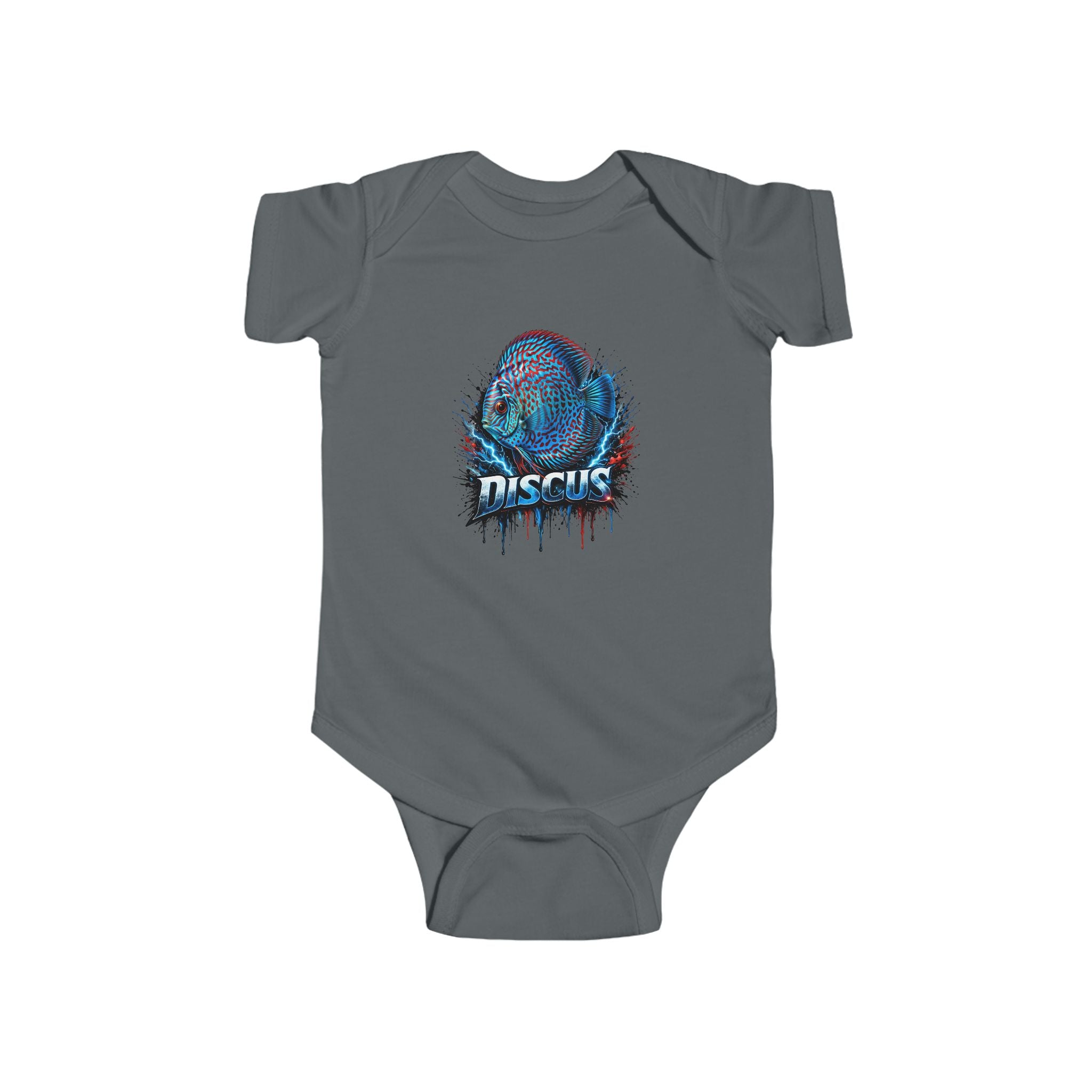 Discus Fish Baby Bodysuit — Colorful Aquarium Infant Onesie