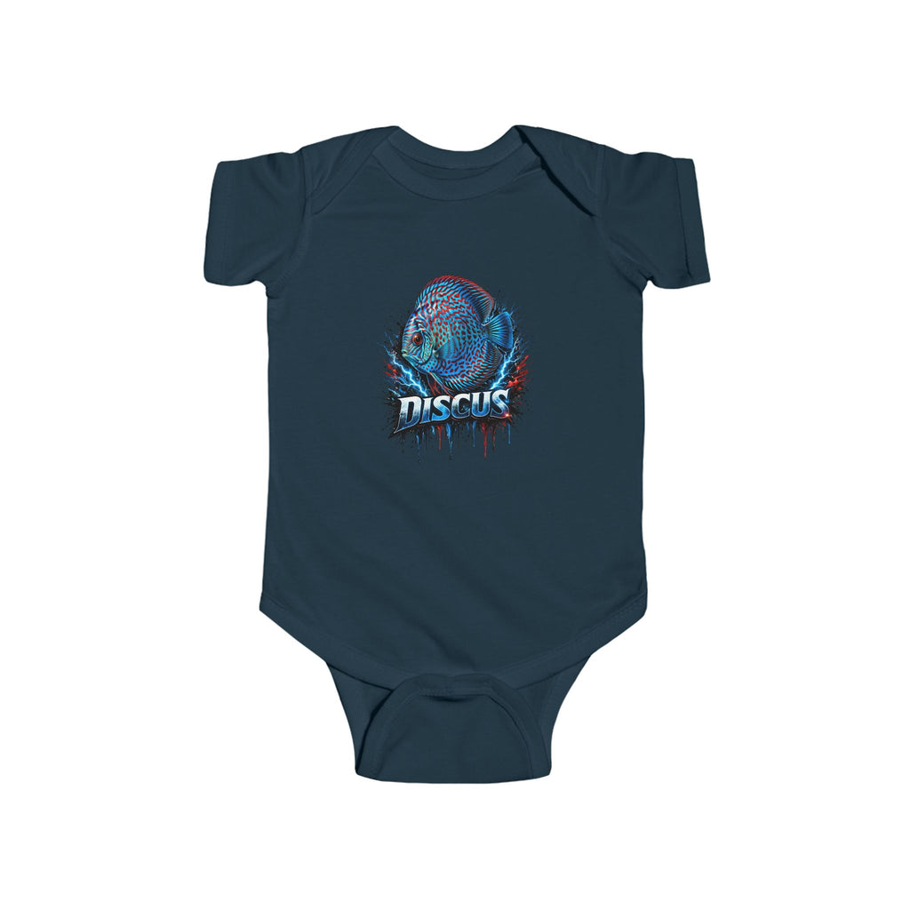 Discus Fish Baby Bodysuit — Colorful Aquarium Infant Onesie