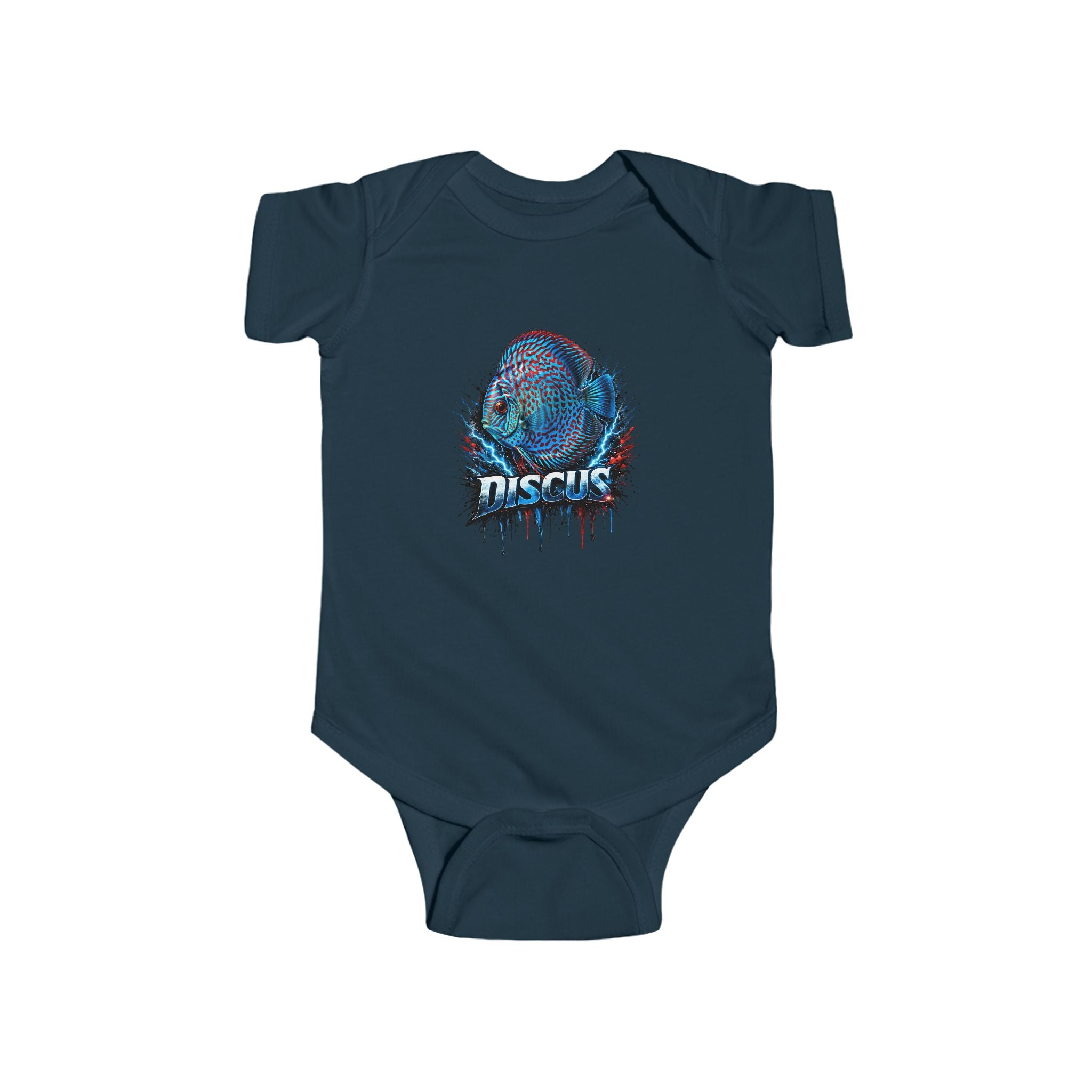 Discus Fish Baby Bodysuit — Colorful Aquarium Infant Onesie