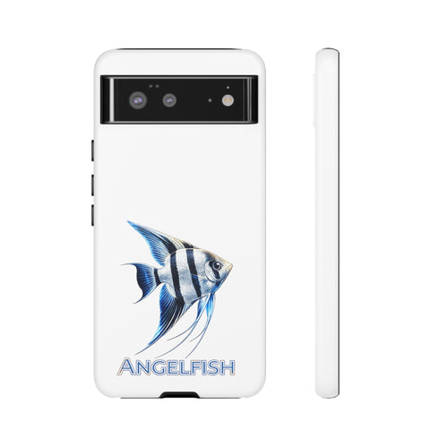 Angelfish Tough Phone Case – Durable Protective Case with Blue Tropical Fish Design