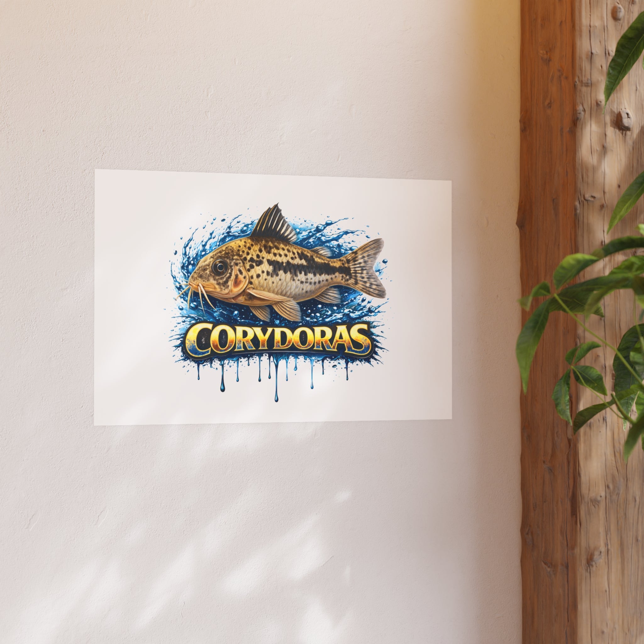 Corydoras Fish Poster — Decorative Aquarium Art Print (Satin/Matte)