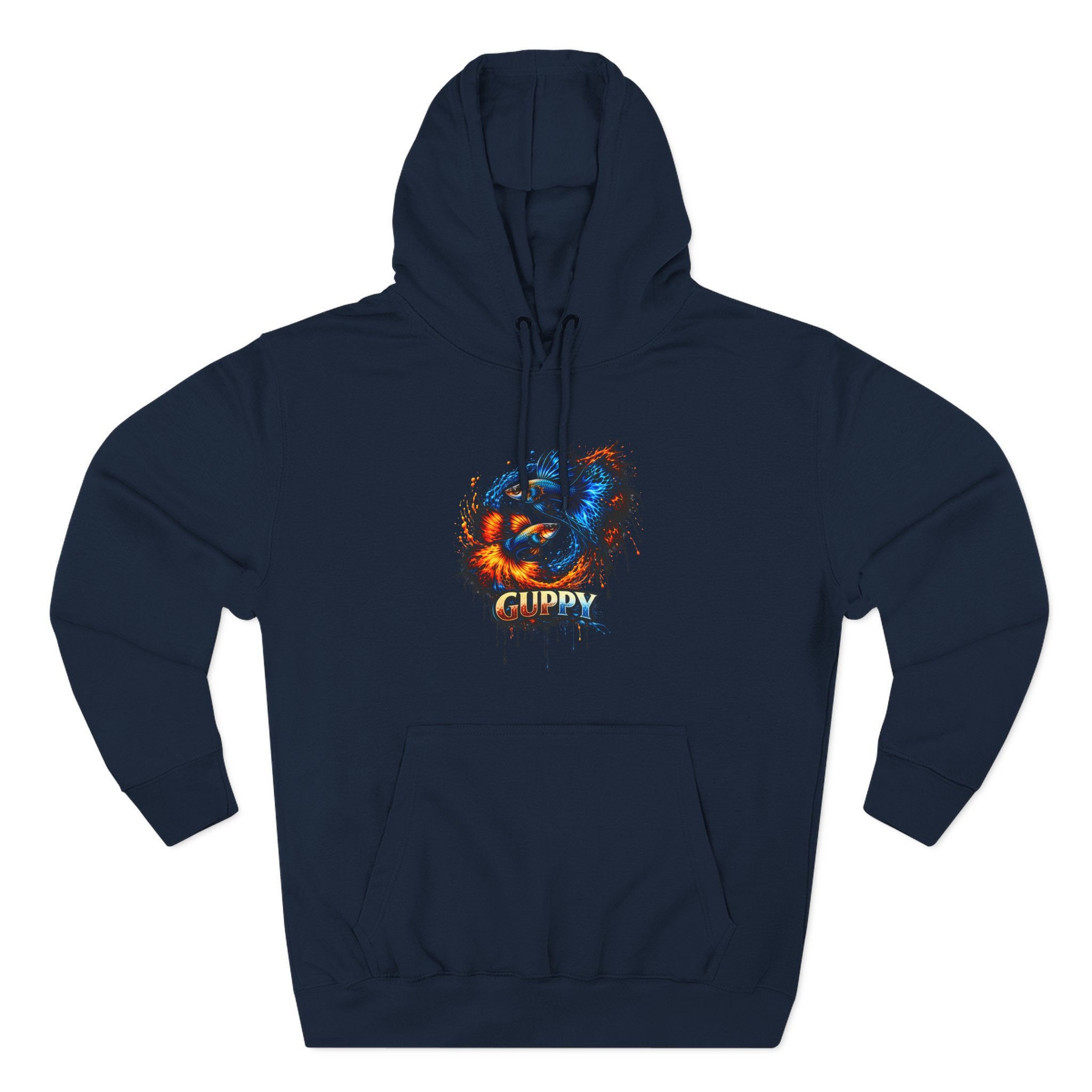 Fire & Ice Guppy – Premium Three-Panel Fleece Hoodie