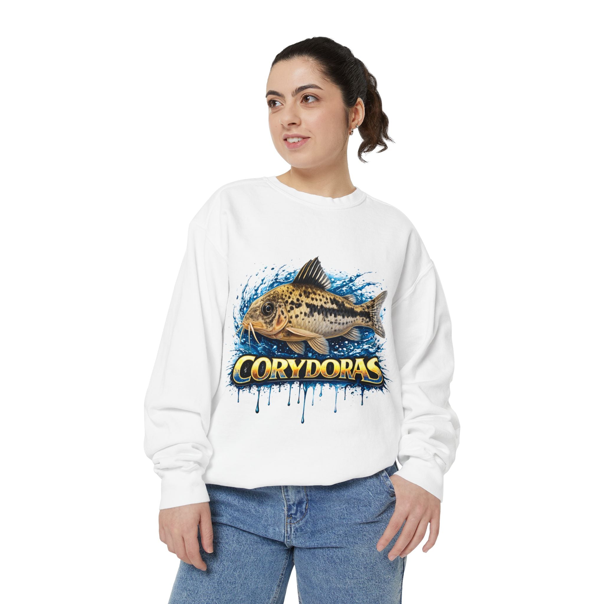 Corydoras Fish Sweatshirt — Aquatic Aquarium Catfish Graphic Crewneck
