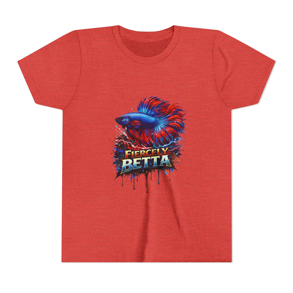 Fiercely Betta Youth Tee - Colorful Betta Fish Graphic Shirt