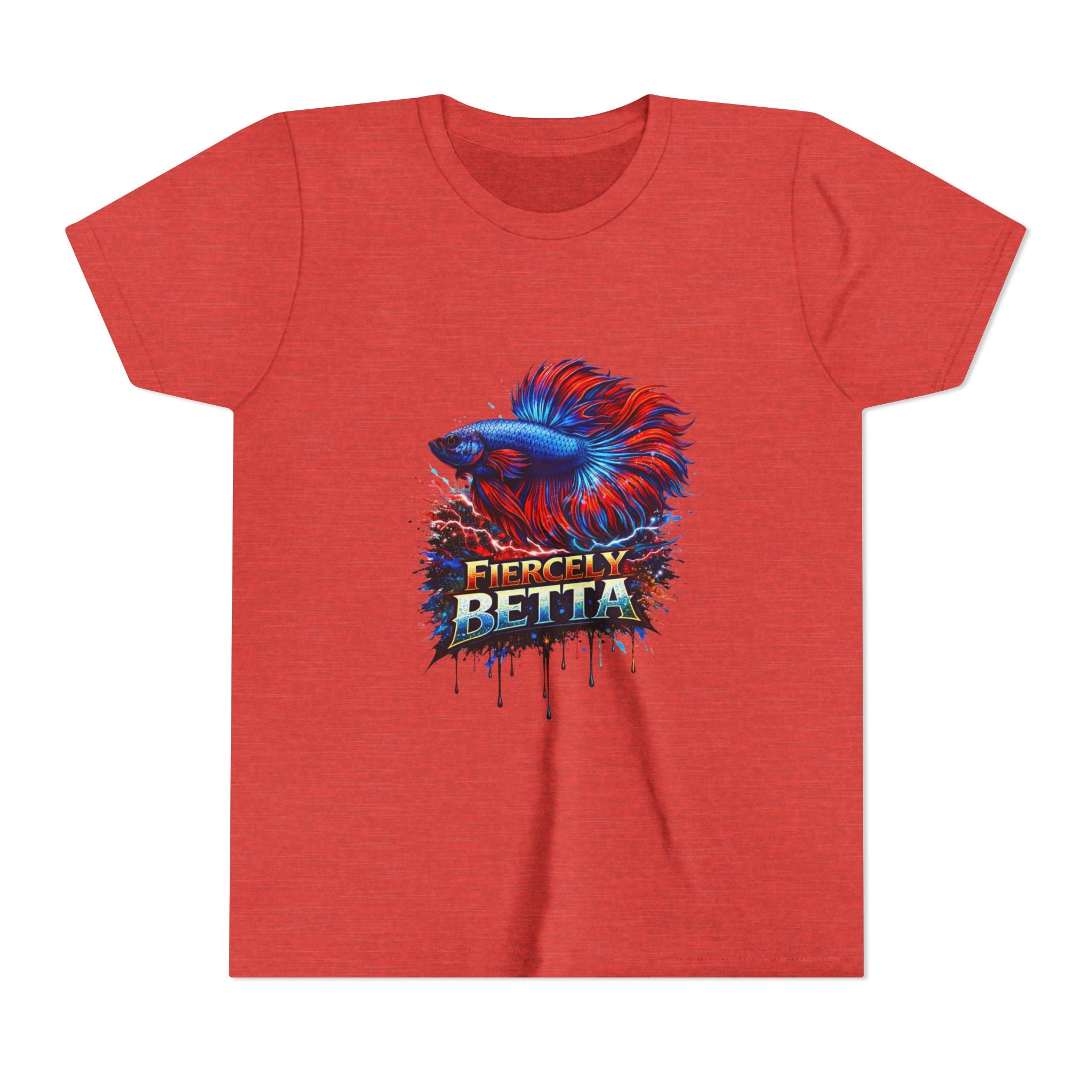 Fiercely Betta Youth Tee - Colorful Betta Fish Graphic Shirt