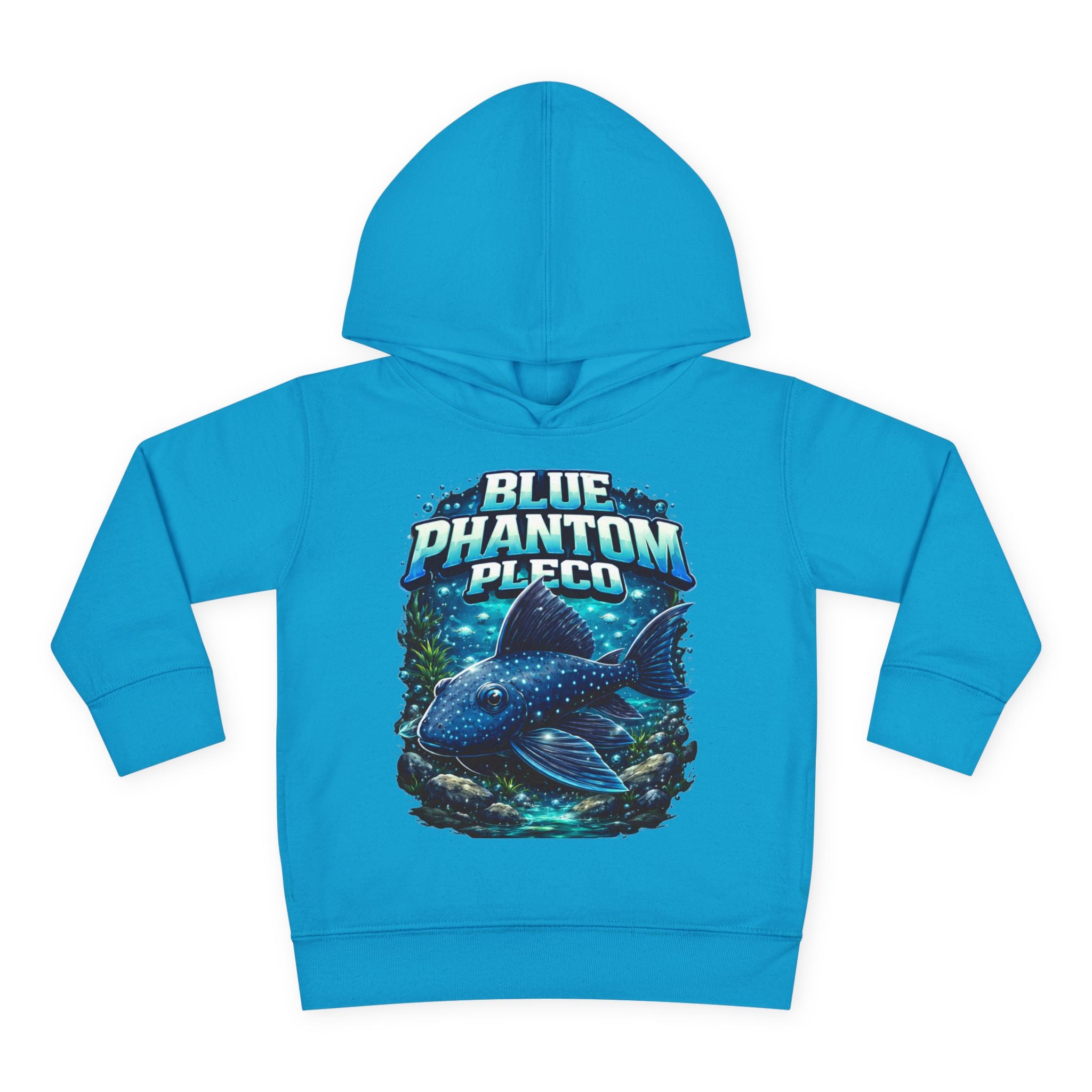 Toddler Hoodie — 'Blue Phantom Pleco' Cute Aquarium Fish Pullover