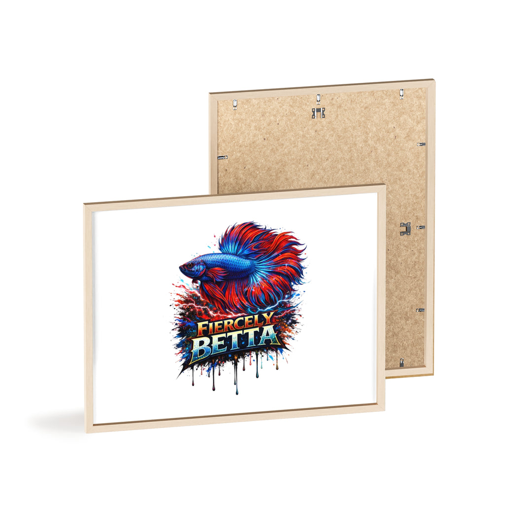 Fiercely Betta Framed Poster — Colorful Betta Fish Wall Art